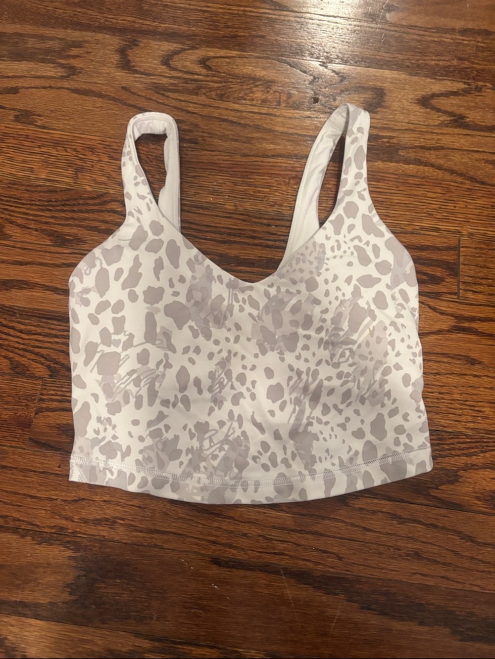 Lululemon Women’s White And Light Gray Animal Print Align Tank Top Size 0